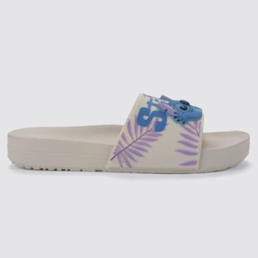 Imagem de Chinelo Zaxy Slide Disney Stitch Antiderrapante Adulto, Off white, 37