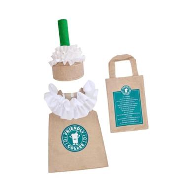 Imagem de oshhni Conjunto de fantasia de café com boné para festa temática, festival e apresentação no palco, Adultos