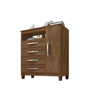 Imagem de Cômoda Sapateira 1 Porta 4 Gavetas Dijon - ÉdeCasaMóveis