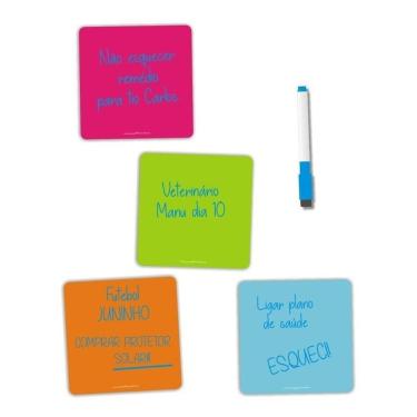 Imagem de Kit 4 Ímãs De Geladeira Planner Porta Recados 01