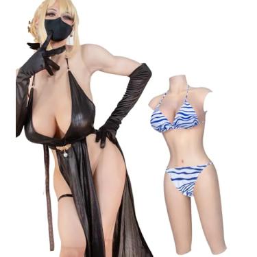 Imagem de ALZRGORA Silicone Bodysuit Silicone Body Suit Fake vagina D-G Cup For Transgender Cosplay Dragqueen