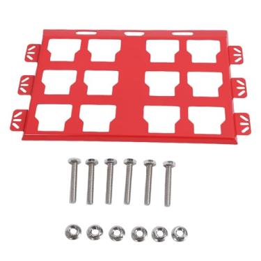 Imagem de Garosa Caixa de Ferramentas de Armazenamento de Liga de Alumínio Placa de Montagem Caixa de Ferramentas Pesadas Base de Montagem Compatível Com Embalagem para a Cama de Caminhão de (vermelho)