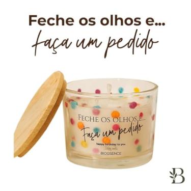 Imagem de Vela Aromatica Perfumada coleção Happy Birthday 120g - Biossence