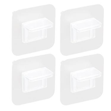 Imagem de A prateleira suporta pinos multi -funcional autorais, prateleira de gabinete autônoma, suporte estável para livros de móveis de cozinha prateleiras clara de plástico 4 PVC 4