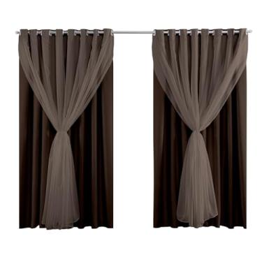 Imagem de Cortina Blackout Tecido Com Voil 2,80M x 2,30M Para Varão Simples 90% Blecaute Corta Luz