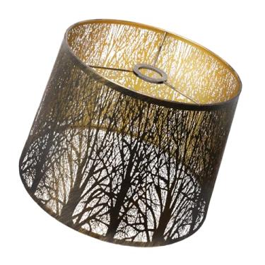 Imagem de Abajur Abajur de tambor grande 30,5 cm superior x 35,5 cm inferior x 25,4 cm de altura (encaixe UNO) abajures de metal bronze antigo e dourado substituição para candeeiros de mesa e lâmpada de chão