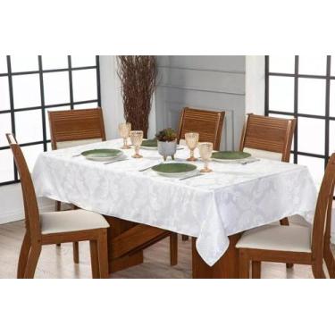 Imagem de Toalha de mesa jacquard retangular 6 lugares jacard - FF Enxovais, bra