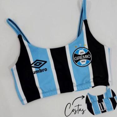 Imagem de Top Fitness Academia Cores Confortável Alça Fina Times Brasil - Estilo