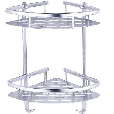 Imagem de Suporte De Shampoo Aluminio Rack De Banheiro Sabonete Prateleiras Parede