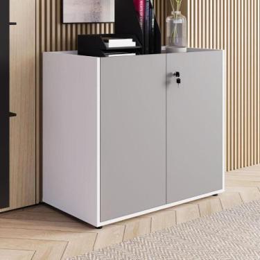 Imagem de Armário Baixo 80cm 2 Portas com Tampo Embutido F5 Office - F5 Office G