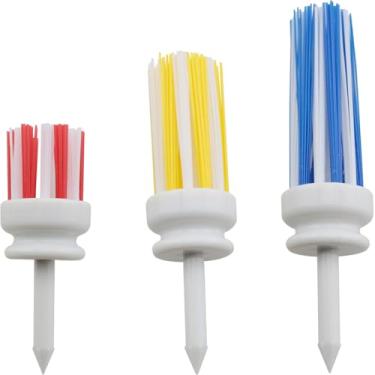 Imagem de DGZZI 3 peças de unhas de plantio de bolas de golfe 3 tamanhos de unhas coloridas de plástico limitador de posição para iniciantes