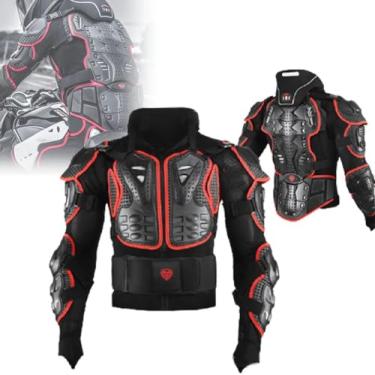 Imagem de Jaqueta De Armadura De Proteção Corporal De Motocicleta, Jaqueta Resistente Ao Desgaste Anti-queda De Motocicleta Corrida De Motocicleta Peito Costas Coluna Colete De Proteção Corporal Arma