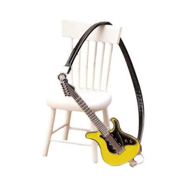 Imagem de Guitarra Miniatura Para Casa De Bonecas, Instrumento Musical Ornamenta