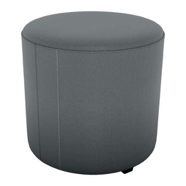 Imagem de Puff Redondo Decorativo Copenhage 43x43 Cm Veludo Milani Store Cinza