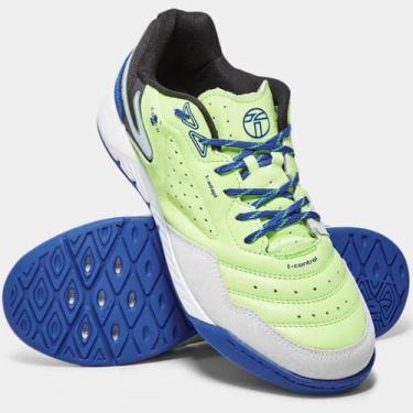 Imagem de Chuteira Futsal Topper Dominator Pro V Unissex - Verde e Preto, 39