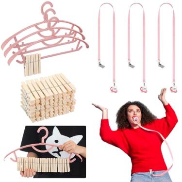 Imagem de Threehoney 4 conjuntos de jogos de chá de bebê, chá de panela, jogos de revelação de gênero, atividades engraçadas, jogo de chá de bebê, corrida, chupeta e braçadeira de madeira com uma mão para chá