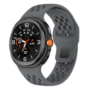 Imagem de Pulseiras esportivas para Samsung Galaxy Watch 8 de 40 mm e 44 mm/8 Classic de 46 mm, feminino/masculino, pulseira de silicone respirável sem lacunas para Samsung Galaxy Watch 8 Classic de 46 mm/8 44