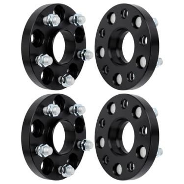 Imagem de IRONTEK Espaçadores de roda de 5 x 114,3 mm aptos para Tesla 2020-2023 Y/ 2017-2023 3, passo de rosca forjada de 20 mm M14 x 1,5 furo do cubo 64,1 mm 12,7 x 11,4 cm a 12,7 x 11,4 cm 4 peças