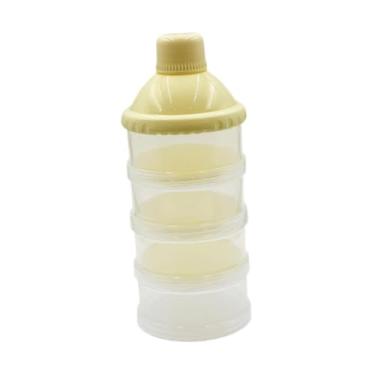 Imagem de menolana Dispensador de fórmula para leite em pó, caixa para armazenamento de lanches, potes para fórmula em pó, caixa para armazenamento de doces, lanches, Bege