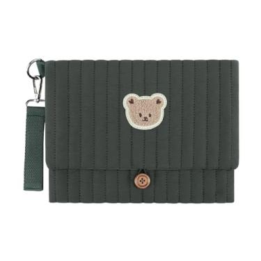 Imagem de YIJU Organizador de bolsa de bebê, organizador de fraldas, bolsa de carrinho, de fraldas de pano para quarto de hotel, Verde