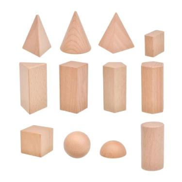 Imagem de MERIGLARE 12x Formas 3D Sólidos Geométricos Materiais Educacionais para Escola Primária em Casa Blocos Geométricos Conjunto de Blocos para Meninos e Meninas