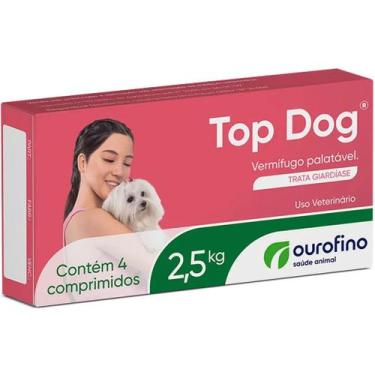 Imagem de Vermífugo Top Dog 2,5kg 4 Comprimidos Ourofino