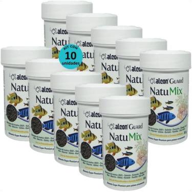 Imagem de Alcon guard natu mix 30g para peixes ornamentais kit com 10
