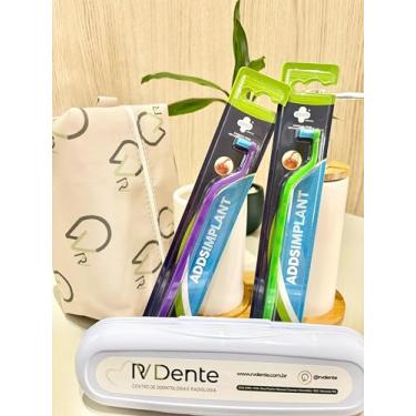 Imagem de Combo Escova Dental ImplantCare RV Dente + Acessórios (2 unidades) — Ideal para Implantes, Próteses Fixas e Aparelhos Ortodônticos
