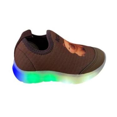Imagem de Tênis Kidy Flex Light Luzes Capivara Marrom Infantil-Unissex