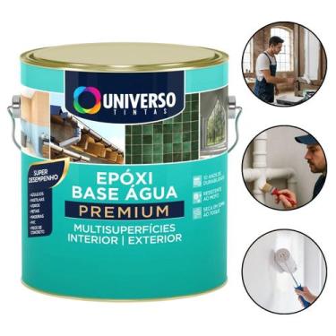 Imagem de Tinta Epóxi Premium 3,6l Universo Base Água Pinta Tudo Piso Azulejo Pa