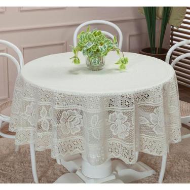 Imagem de Toalha de Mesa Renda Decorativa Redonda Quadrada Retangular Cozinha Vá
