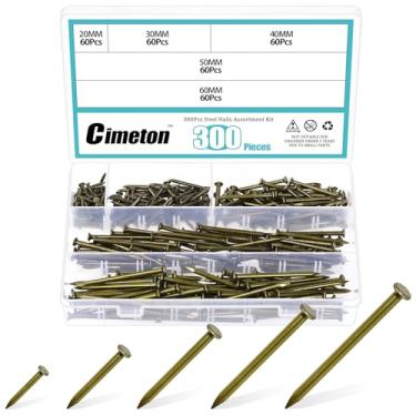 Imagem de Cimeton Pregos de aço para parede de concreto para parede de concreto para drywall de tijolo de concreto (tamanhos coloridos, mistos)