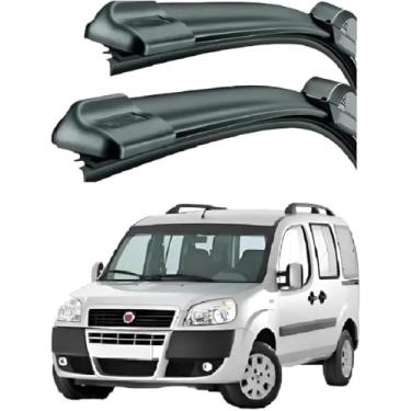 Imagem de TIGER AUTO KIT PALHETAS DE PARABRISA EM SILICONE PREMIUM, COMPATÍVEL FIAT DOBLO 2001 A 2017, VISÃO SEGURA E LIMPEZA EFICIENTE
