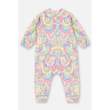 Imagem de Macacão em Suedine para Bebê Menina Up Baby, Branco, PR