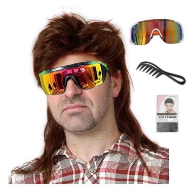 Imagem de Peruca Byoubyou Mullet para homens, fantasias dos anos 80, Fancy Party