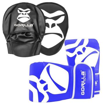 Imagem de Manopla De Foco + Luva Bate-Saco Pro Boxe Muay-Thai Gorilla