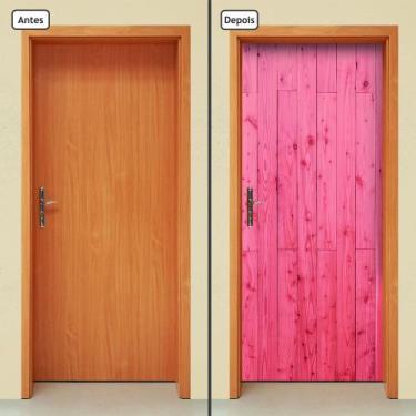 Imagem de Adesivo Decorativo de Porta - Madeira Rosa - 740cnpt - Allodi