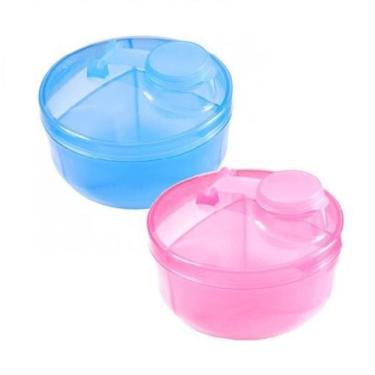 Imagem de Porta Leite Em Pó Plástico Bebê 3 Divisórias 150 Ml