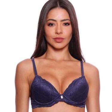 Imagem de Sutiã Charme Base Rendado Nayane Rodrigues - Ref. ST10112, Azul, Marin