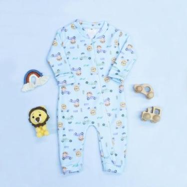 Imagem de Macacão de Soft Bebê com Zíper Gola a Pé Facilita Trocas e Mantém Quen