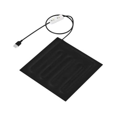 Imagem de Fenteer Almofada térmica para répteis, tanque de aquecimento, almofada térmica portátil, tapete de aquecimento para terrário, incubadora de criação de cobras, 22cmx22cm