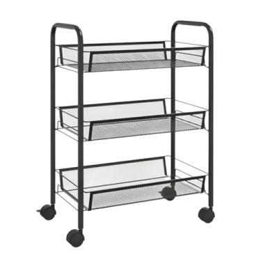 Imagem de Carrinho Organizador C/Roda Fruteira 3 Cestas Chão Cozinha