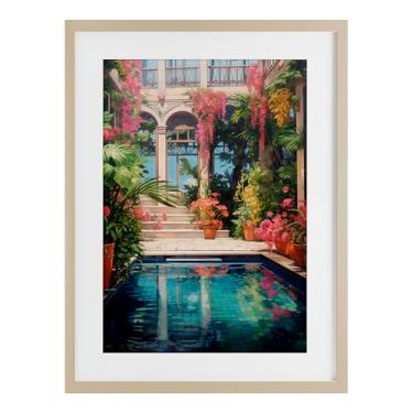 Imagem de Stupell Industries Impressão emoldurada de bétula de bétula rosa estufa reflexão sob vidro, design por LSR Design Studio, 23 x 17