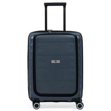 Imagem de Mala de Bordo Polipropileno 4 Rodas SwissOne Genebra Cinza - Suissewin