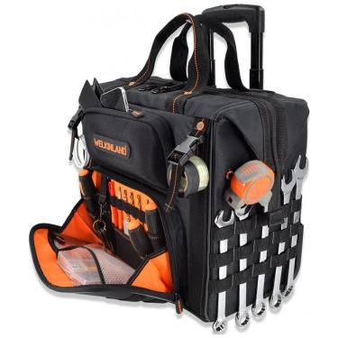 Imagem de Bolsa de Ferramentas Organizadora com 46 Compartimentos, WELKINLAND, Preto