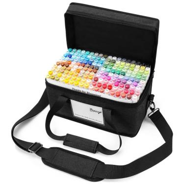 Imagem de Kit de Canetas Profissionais Permanentes com Bolsa para Transporte 180 Peças, Bianyo