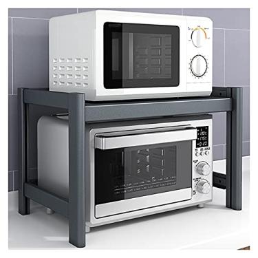 Imagem de Suporte de impressão, prateleira de armazenamento multiuso de 2 camadas, suporte de forno de micro-ondas, impressora multifuncional de mesa, copiadora, escâner, prateleira, suporte para impressora