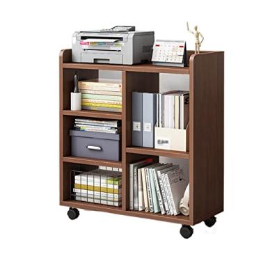 Imagem de Suporte de impressão Suporte de impressora móvel prateleiras de armazenamento rack do chão ao teto carrinho de impressora rolante multicamadas sob a mesa rodas de suporte de máquina para mesa de