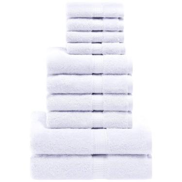 Imagem de Jogo de Toalhas de Luxo Ultra Macias e Pelúcia Grossa com 10 Peças e Material de Algodão Egípcio, Superior