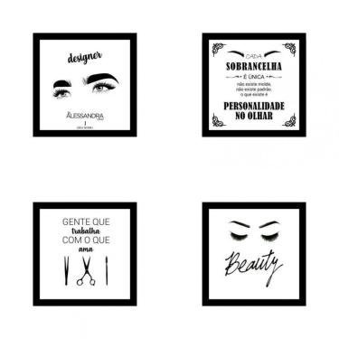 Imagem de Kit De Quadros Decorativos Em Mdf Designer Sobrancelhas 13